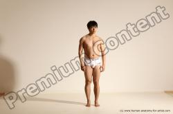 Underwear Martial art Man Asian Moving poses Average Short Black Dynamic poses Academic